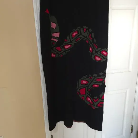 Dressed in LALA Big Reputation Oversized Knit Maxi Dress in Snake Size 2X/3X - Picture 4 of 7